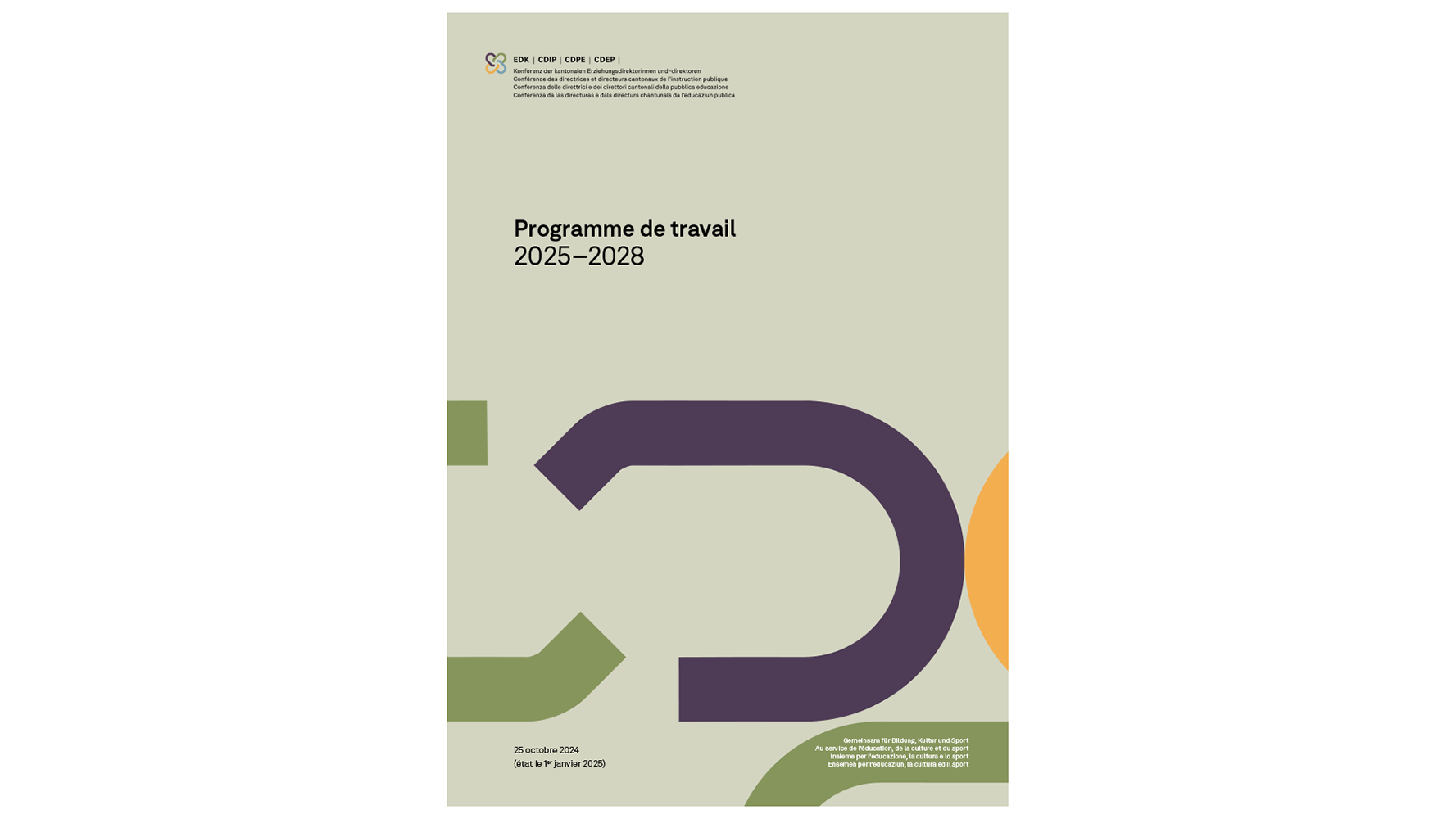 Programme de travail CDIP 2025- 2028